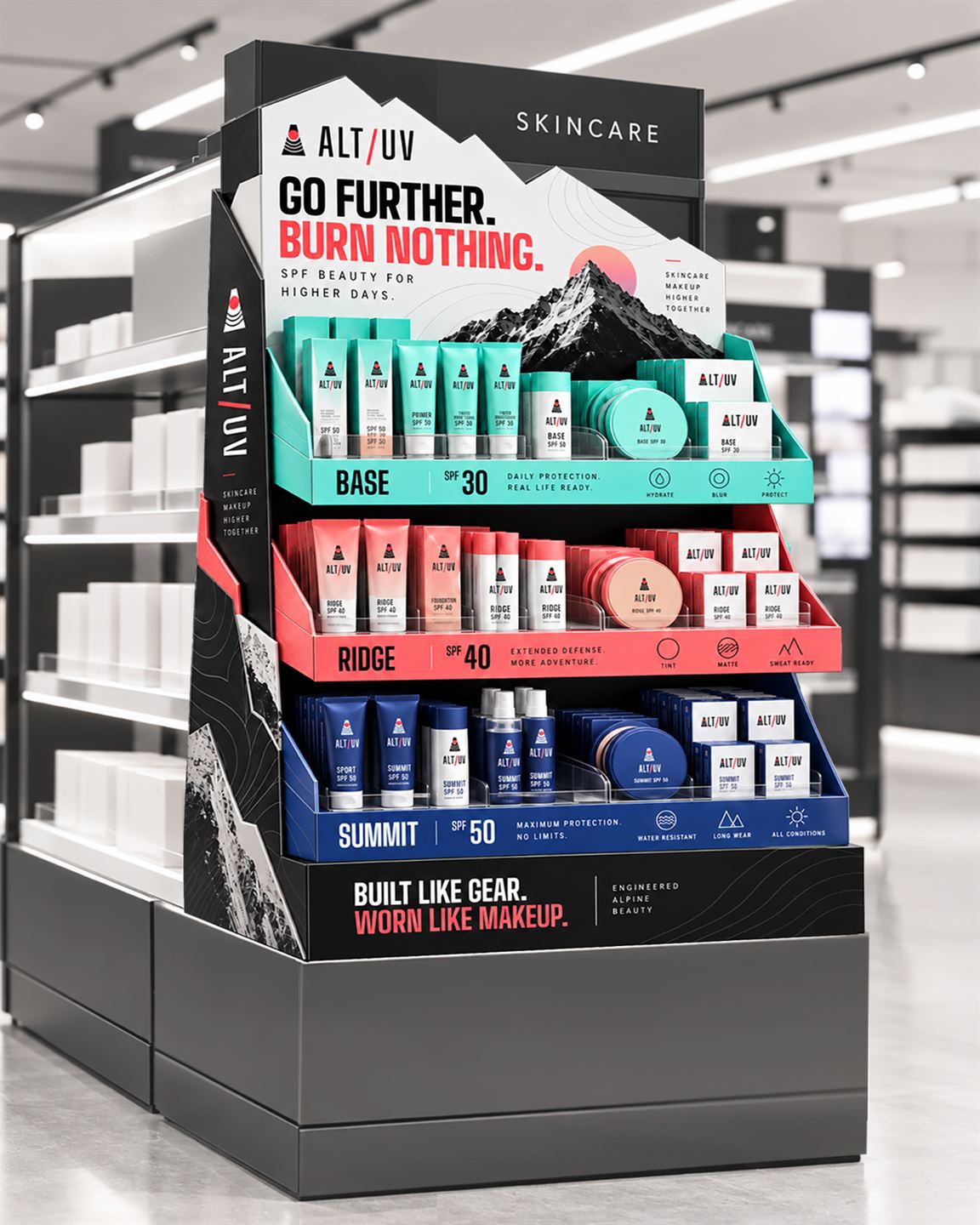 ALT/UV Go Further endcap concept, view one